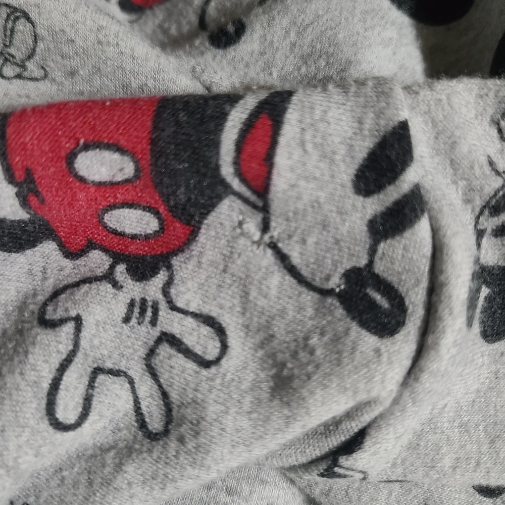 Disney Mickey Mouse Womens Lounge Pajamas - Gray and Red Size Xl - Picture 12 of 13